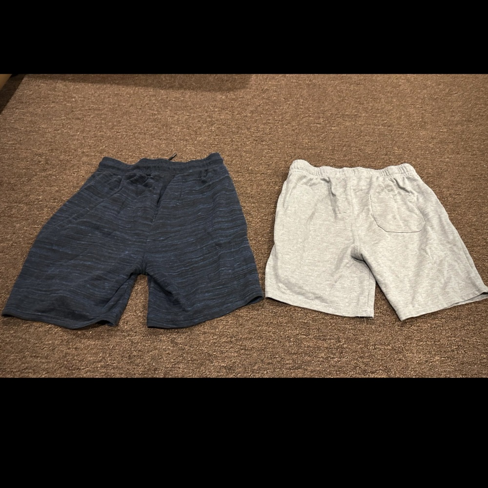 Get 2! Primark men's M Blue Gray Athletic Casual Shorts Set